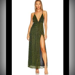 Superdown Hailee High Slit Maxi Dress